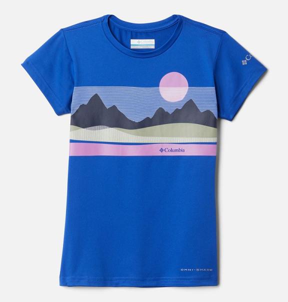 Columbia Sasse Ridge T-Shirt Blue For Girls NZ1476 New Zealand